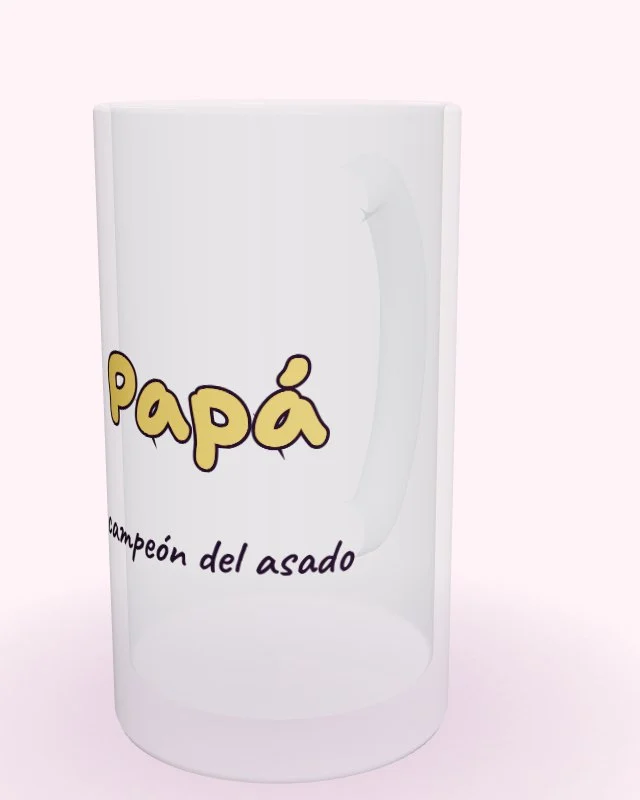 Jarra chop de vidrio esmerilado