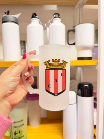 Jarra chop de vidrio esmerilado